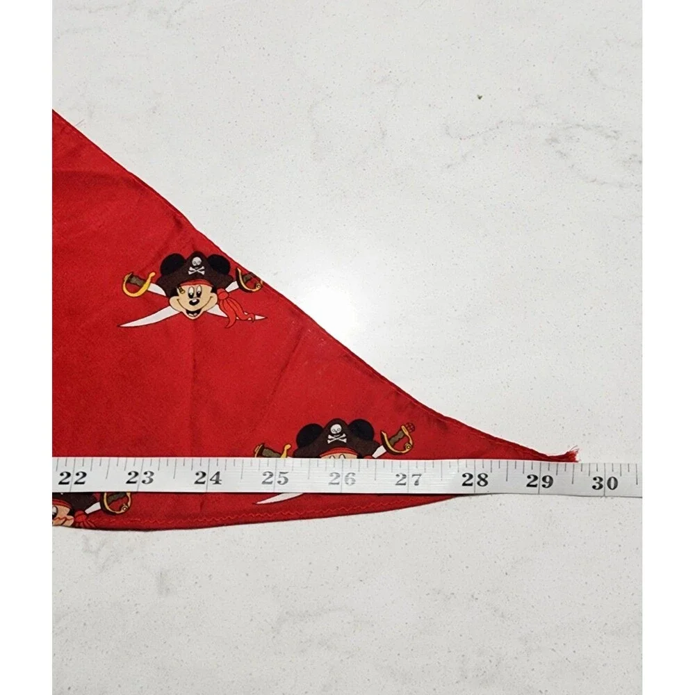 Mickey Mouse Pirates OF The Caribbean Handkerchief Scarf Disney Cruise Lane EUC